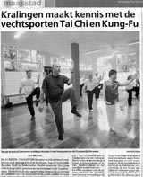 Xia Quan Tai Chi Kung Fu Nederland Rotterdam  krant 2004